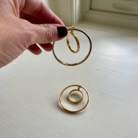 Jenny Bird Edie Hoops, Gold - Picture 3 of 5